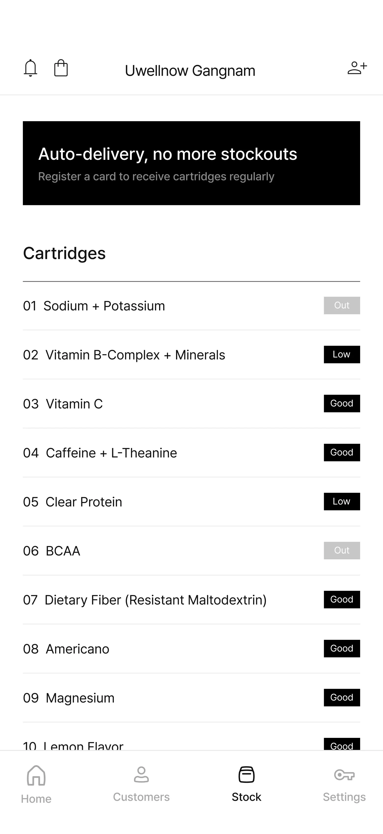 Manage cartridge levels in real time