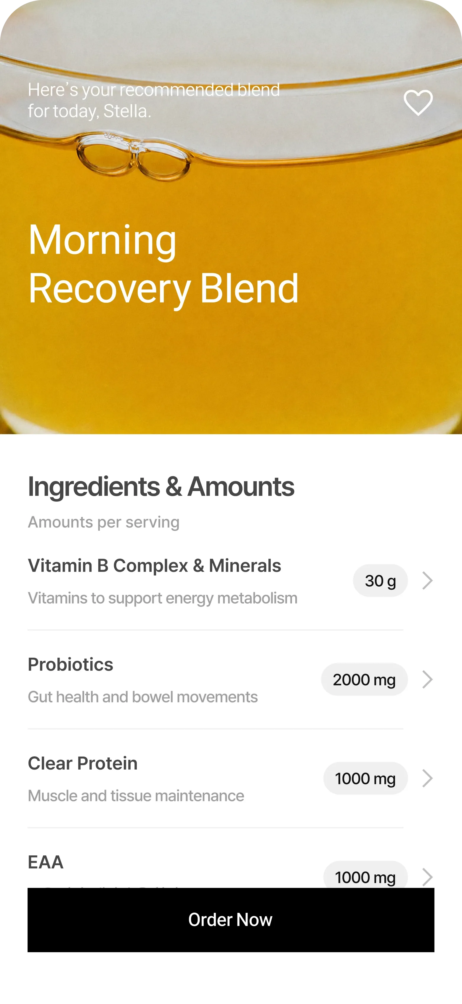 Get a personalized recipe recommendation